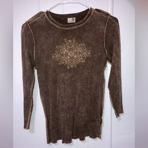 Oneworld rhinestone shirt